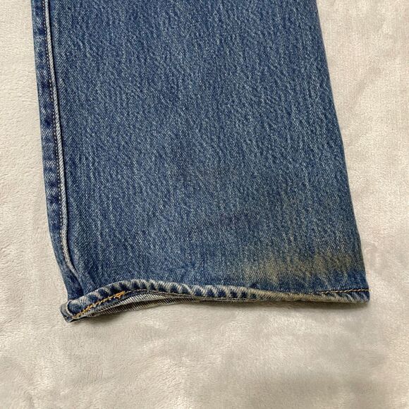 Levis 501XX Jeans Mens 36x34 (39x34) Blue Denim Button Fly 5 Pocket Distressed - Picture 2 of 14